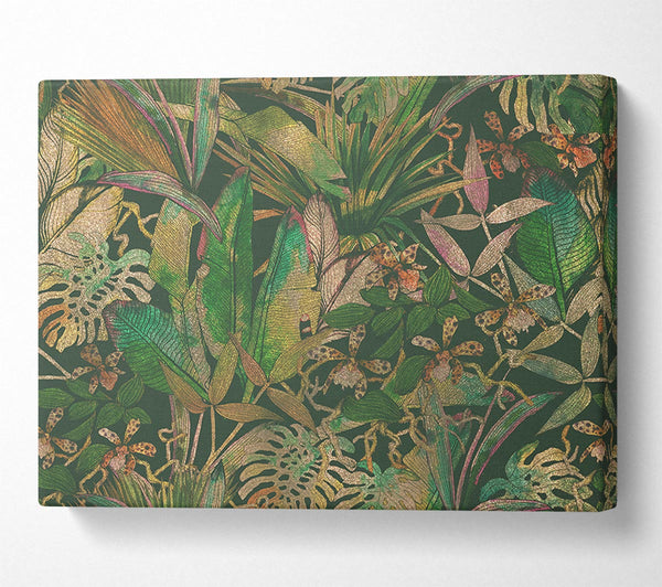  A Canvas Print of Jungle Flowers Canvas Art