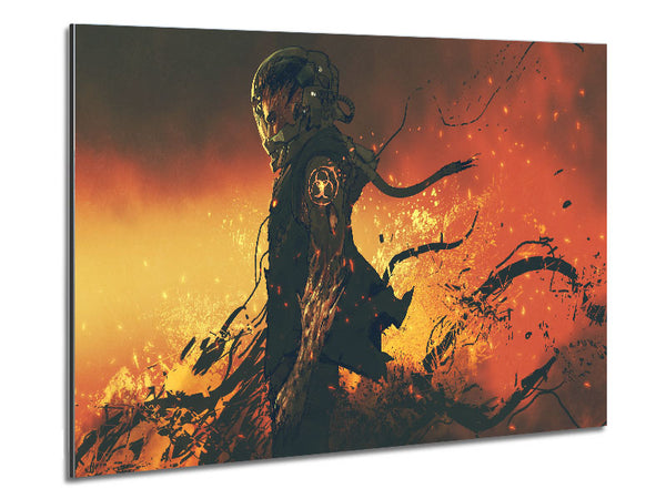 Walking Through The Fire Metal Print