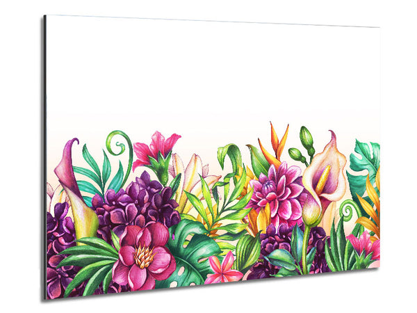 Tropical Flowers Metal Print