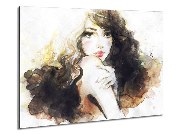 Coffee Coloured Portrait Metal Print