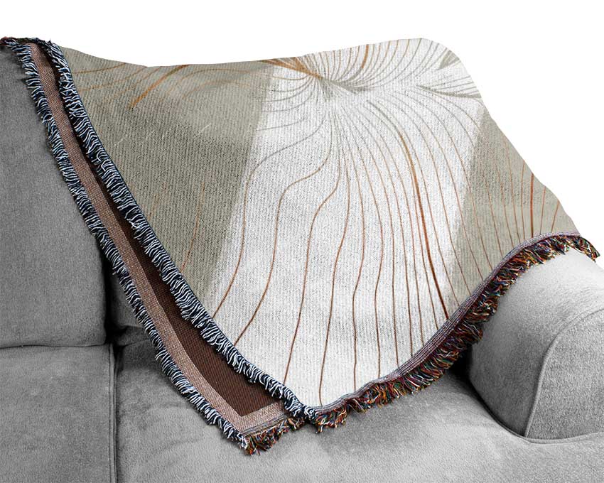 Gold Lines Of Power Woven Blanket
