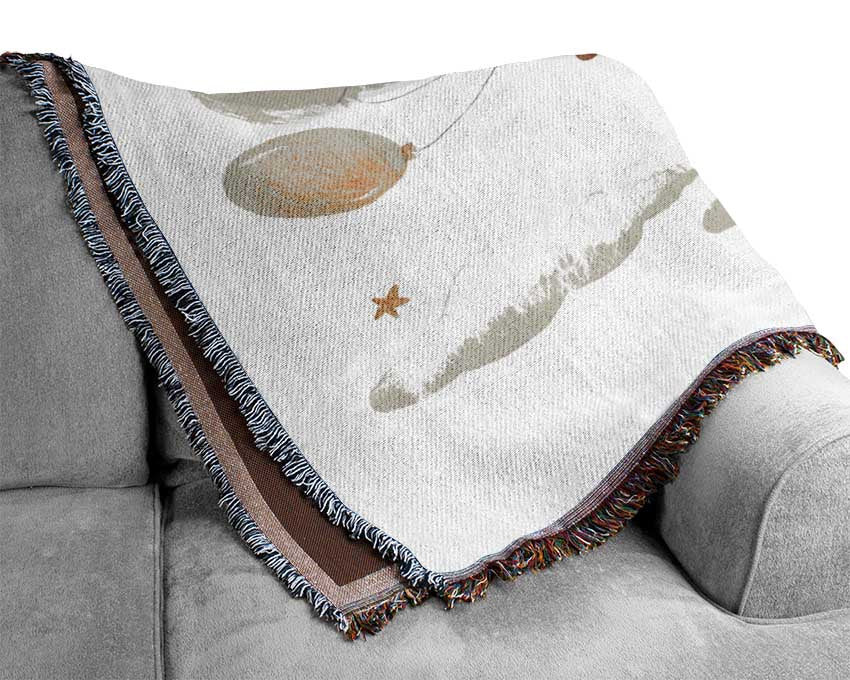 Elephant Riding Plane Woven Blanket