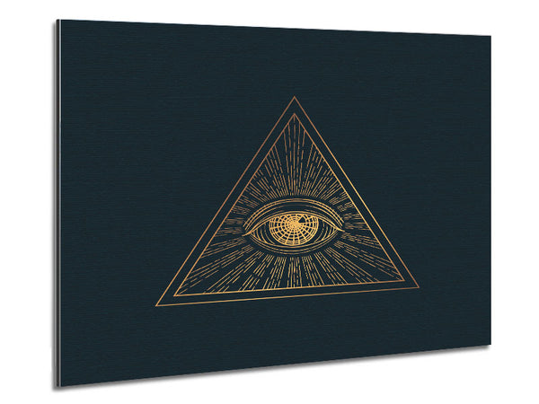 The All Seeing Eye Triangle Metal Print