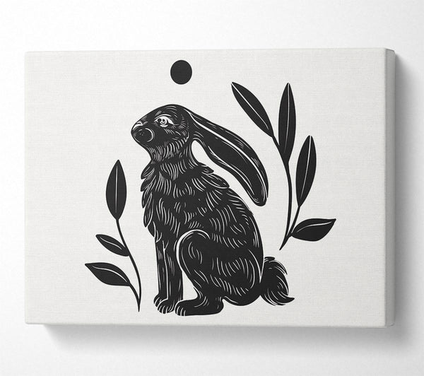  A Canvas Print of Tattoo Bunny Sun Canvas Art