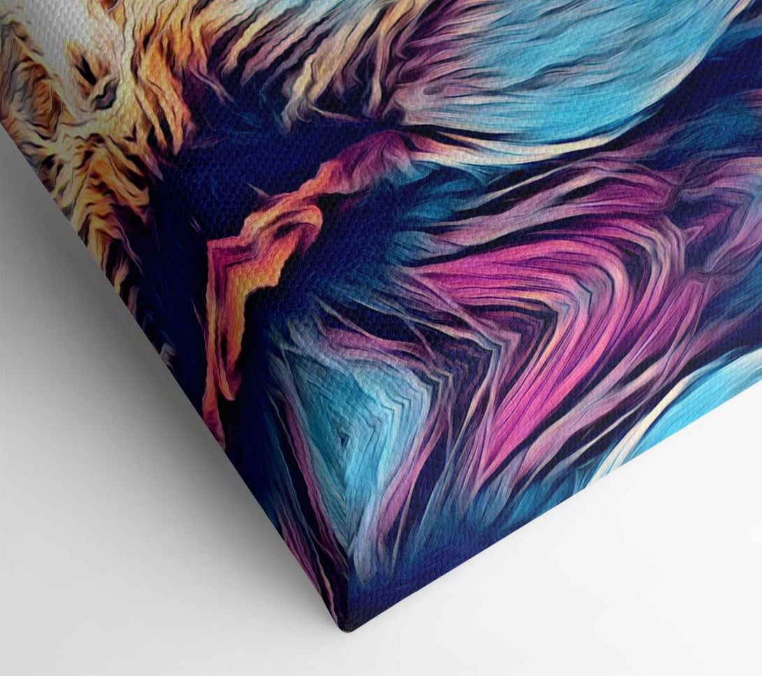Picture of Cool Blues Lion Canvas Print Wall Art