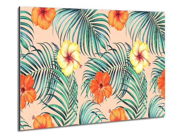 Orange Flower Mix Metal Print