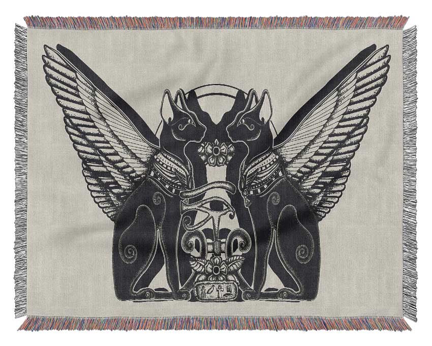 The Cat Gods Woven Blanket
