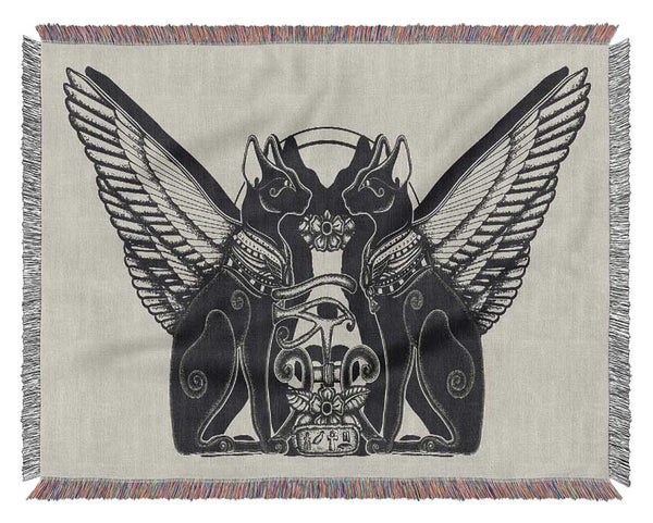 The Cat Gods Woven Blanket