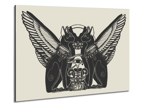 The Cat Gods Metal Print