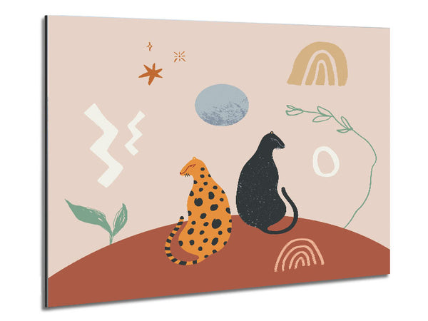 The Two Big Cats Metal Print