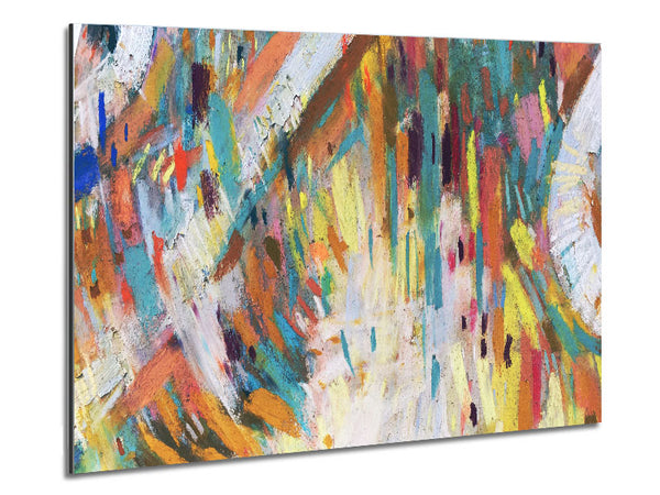 Strikes Of Pastels Metal Print