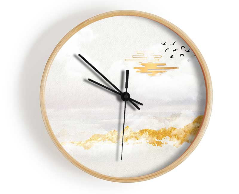 Orange Coast Tree Birds Clock - Wallart-Direct UK