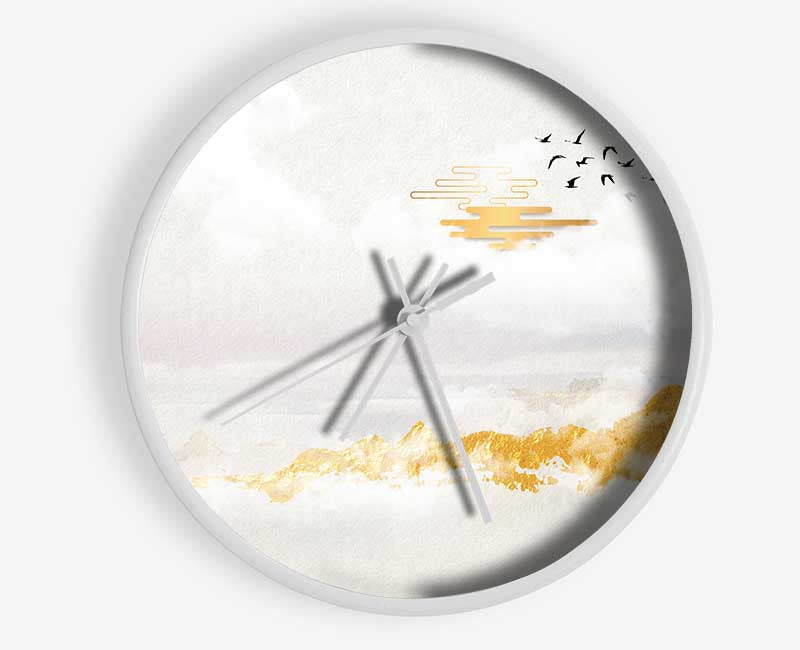 Orange Coast Tree Birds Clock - Wallart-Direct UK