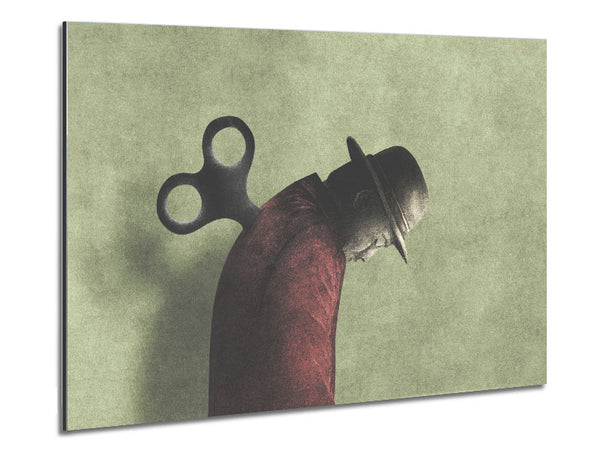 The Wind Up Man Metal Print
