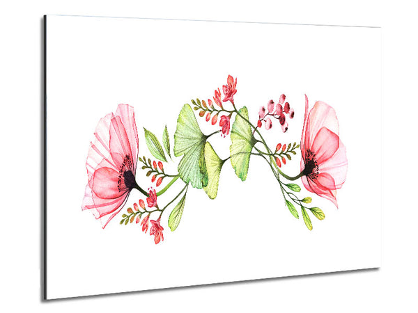 Pink Flower Twin Metal Print