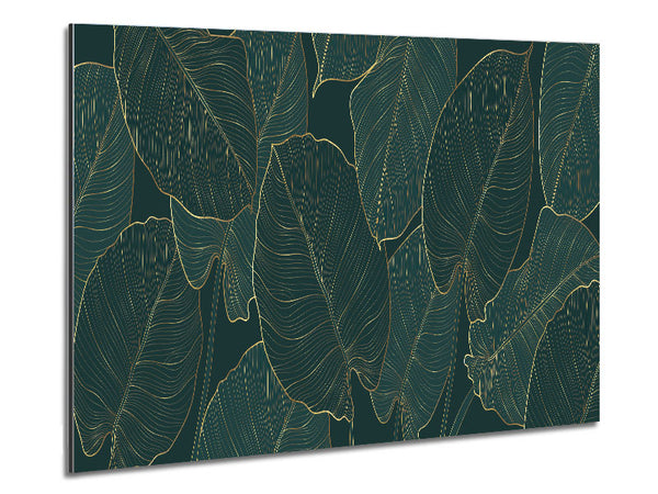 Banana Leaf Greens Metal Print