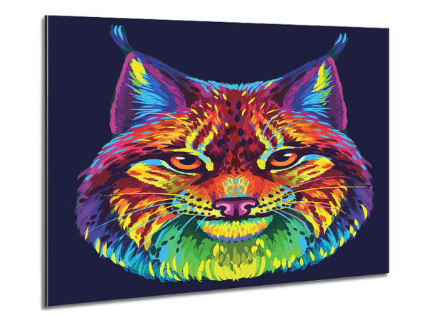 Vibrant Lynx Cat Metal Print