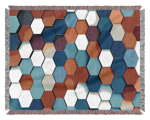Honeycomb Pattern Grid Woven Blanket