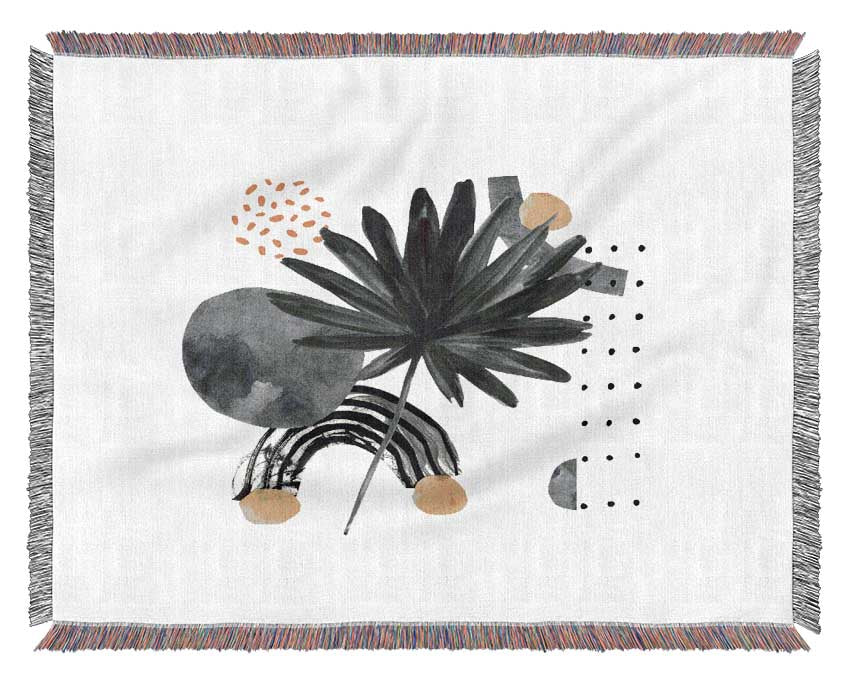 The Contemporary Leaf And Rainbow Woven Blanket