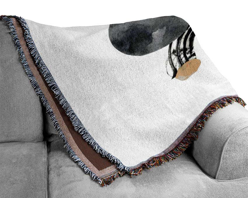 The Contemporary Leaf And Rainbow Woven Blanket