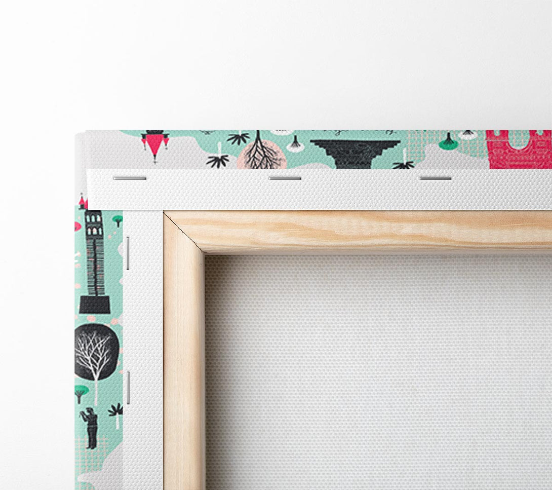  A Canvas Print of The Little Map Of Milan Canvas Art