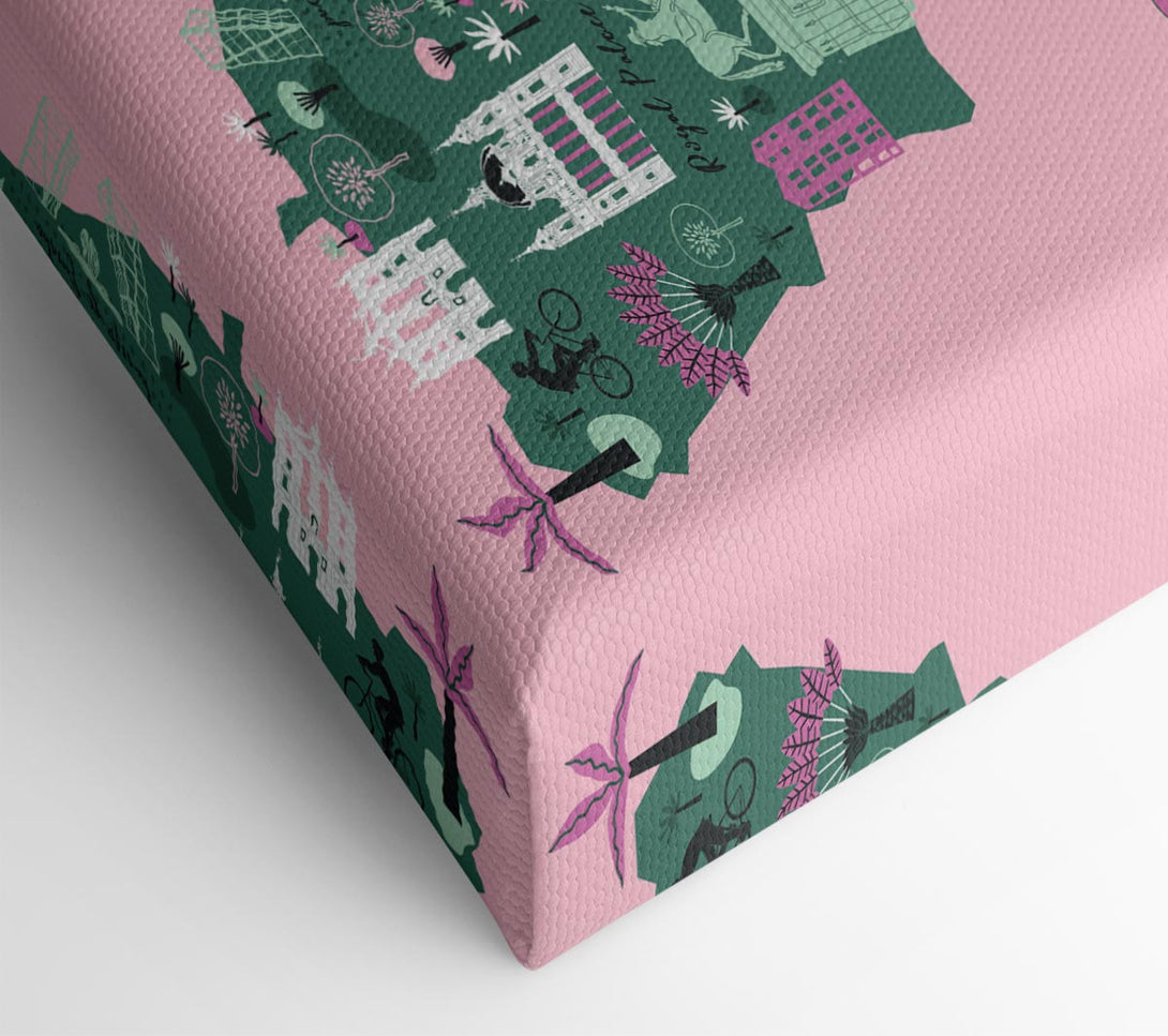  A Canvas Print of The Little Map Of Madrid Canvas Print