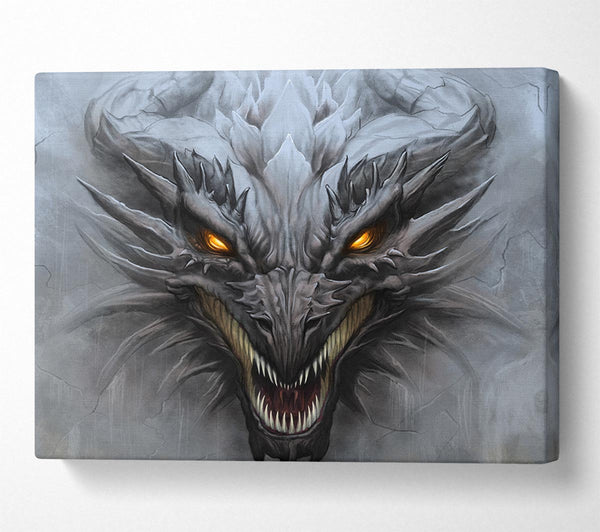  A Canvas Print of The Evil Dragon Face Canvas Wall Art