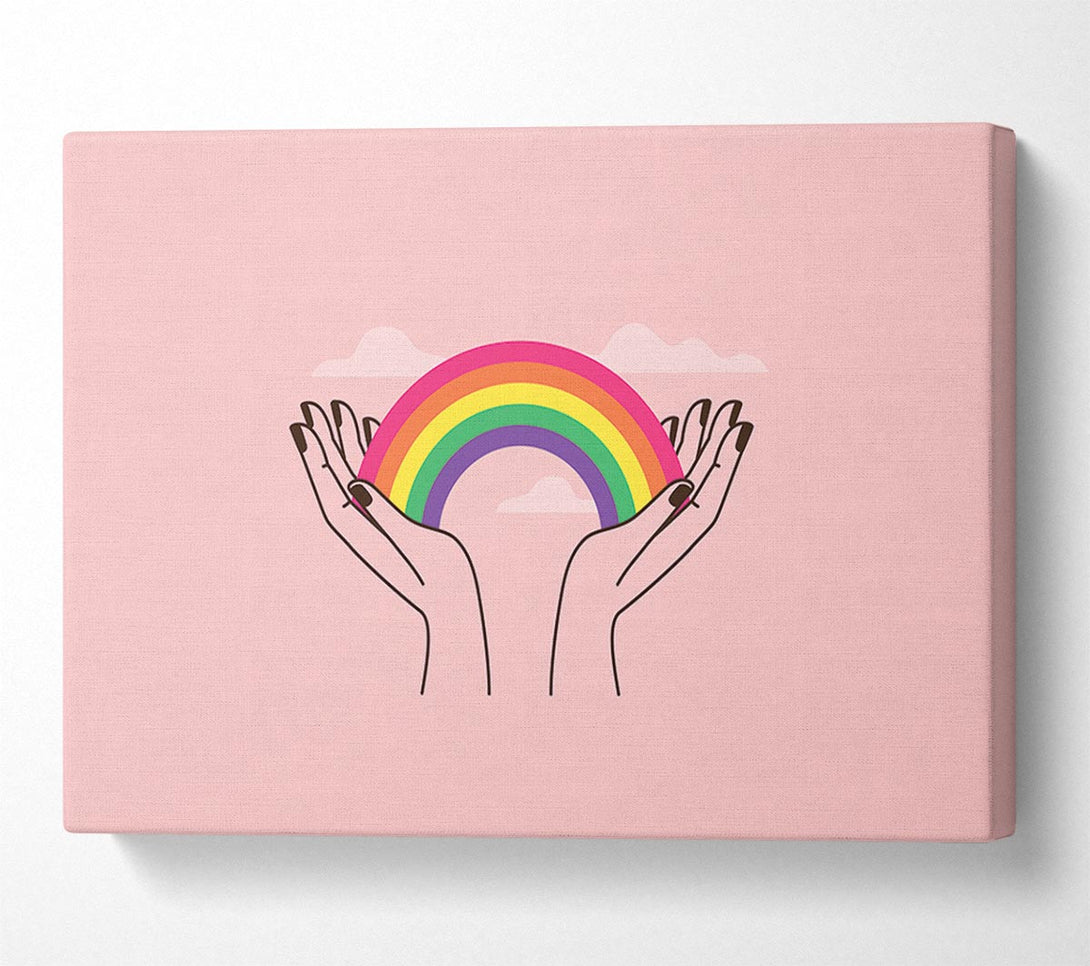  A Canvas Print of Rainbow In My Hands Canvas Art