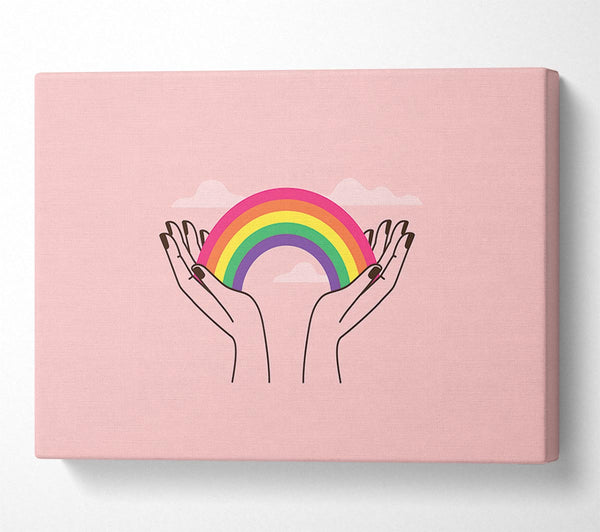  A Canvas Print of Rainbow In My Hands Canvas Art