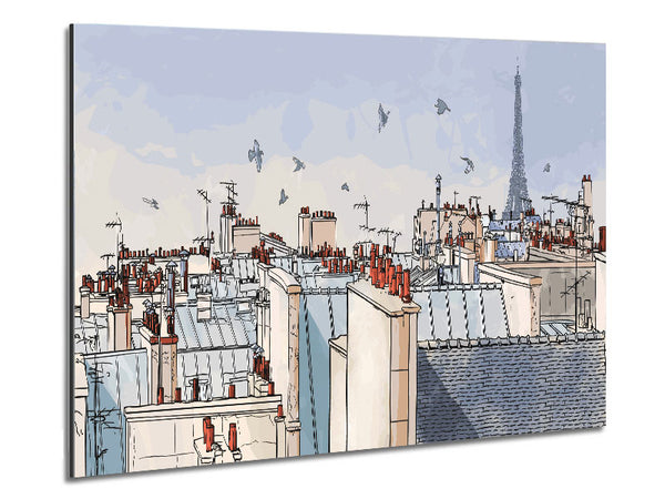 The Busy Streets Of Paris Metal Print