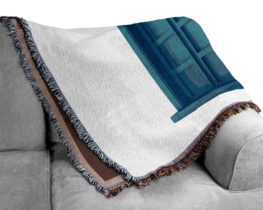 The Blue Police Box Britain Woven Blanket