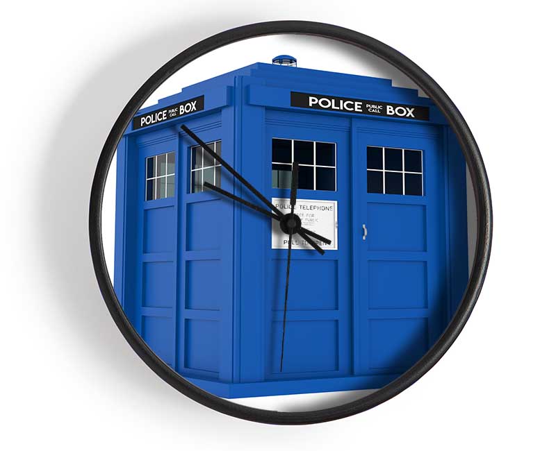 The Blue Police Box Britain Clock - Wallart-Direct UK