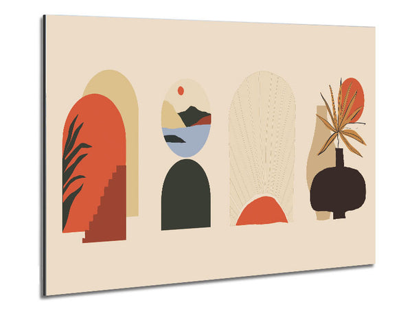 Four Bohemian Shapes Metal Print