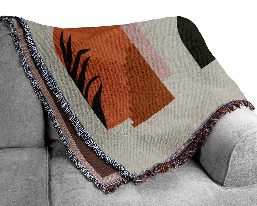 Four Bohemian Shapes Woven Blanket