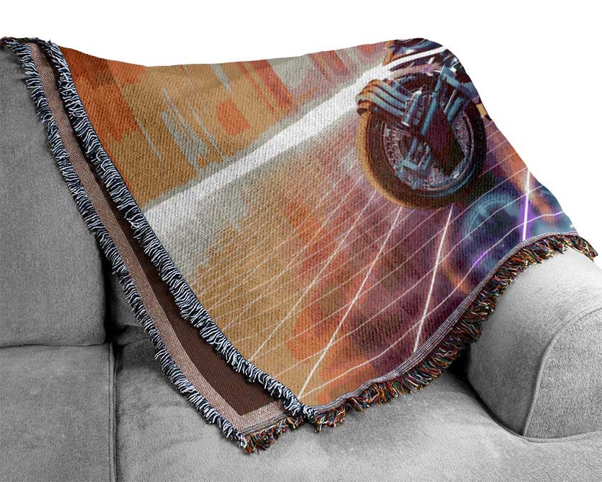 Ready To Get On The Bike Woven Blanket