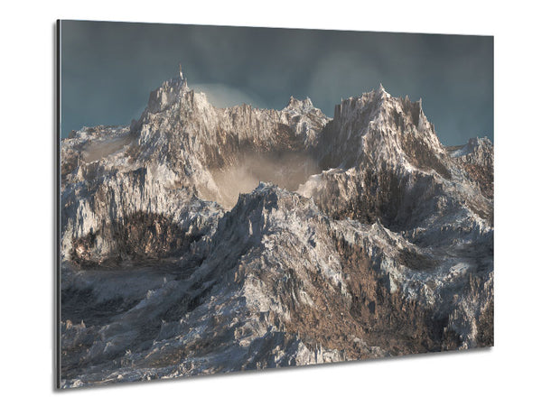 The Snowy Cliffs Of Mordor Metal Print