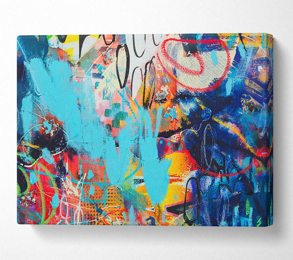  A Canvas Print of Graffiti Layers Canvas Art