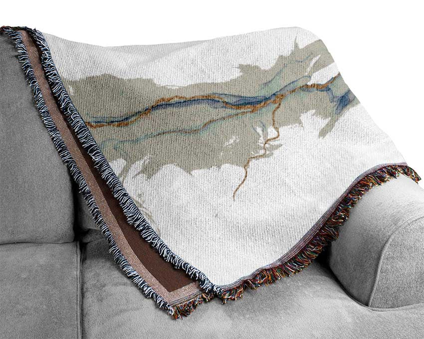 Grey Glitter Smoke Woven Blanket