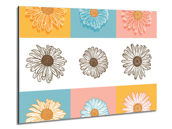 The Daisy Mirror Metal Print