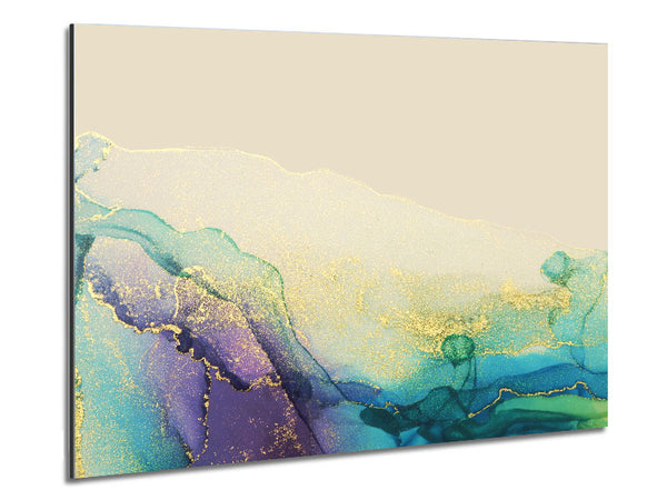 Blue And Purple Glitter Delight Metal Print