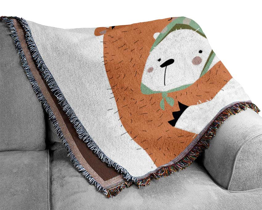 Love In In The Air Bears Woven Blanket