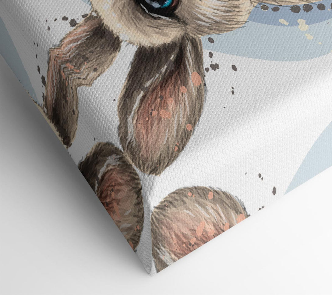  A Canvas Print of The Cute Bunnies With Butterfly Canvas Print