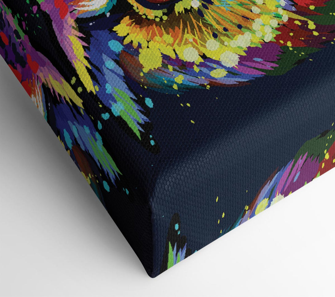  A Canvas Print of The Spooky Vivid Owl Canvas Wall Art