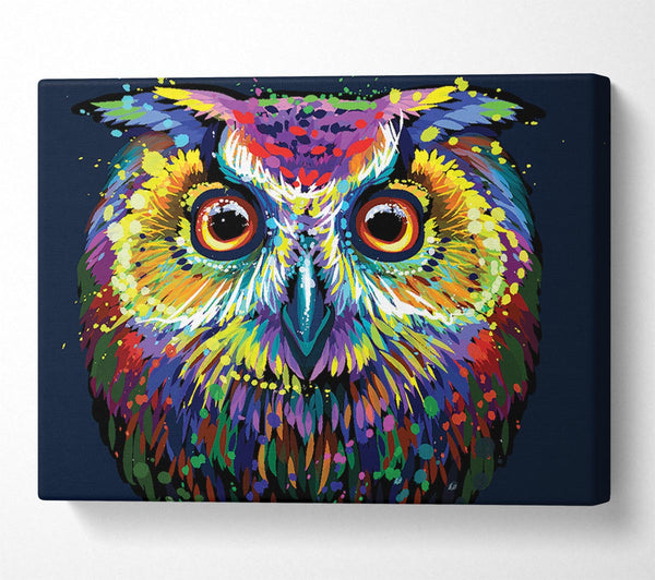  A Canvas Print of The Spooky Vivid Owl Canvas Wall Art