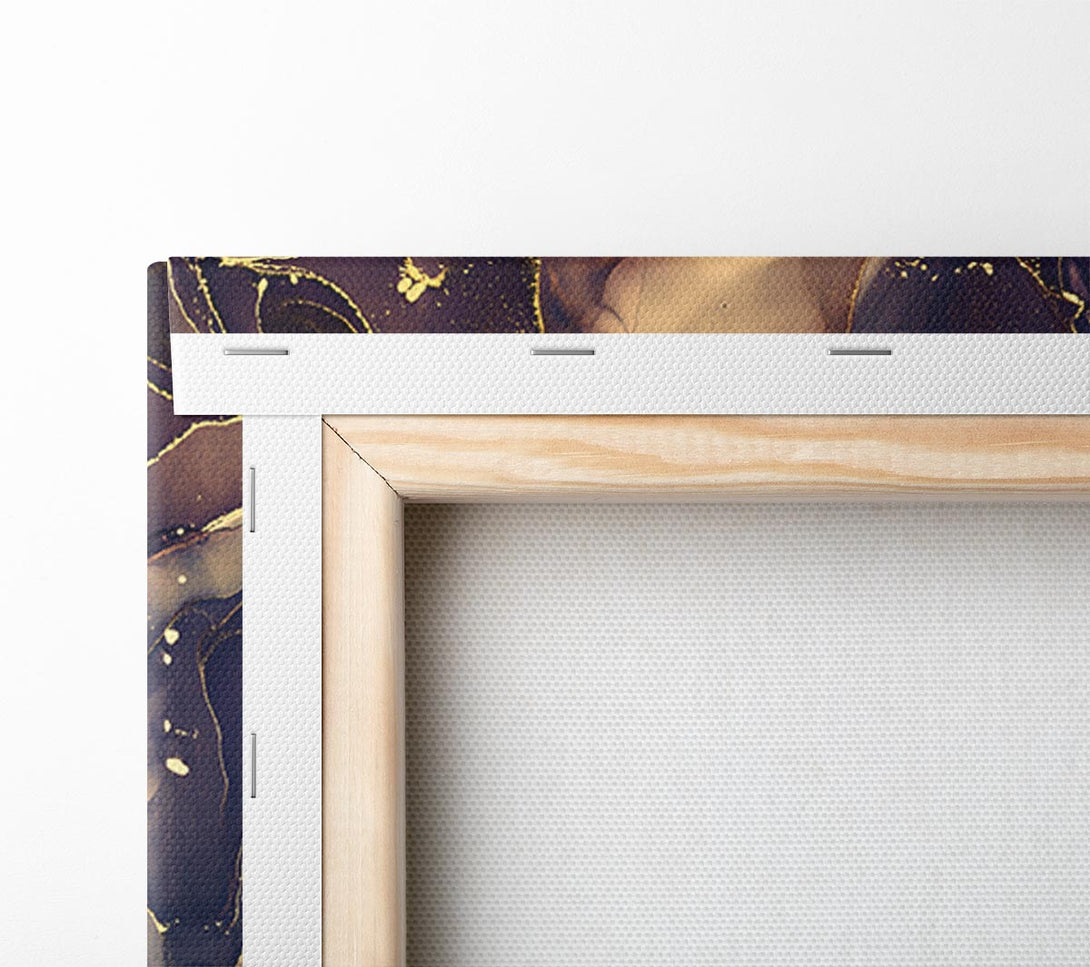  A Canvas Print of Smokey Chocolate Gold Canvas Print