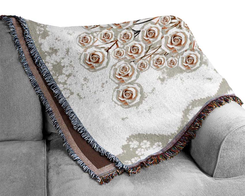 Huge Rose Tree Woven Blanket
