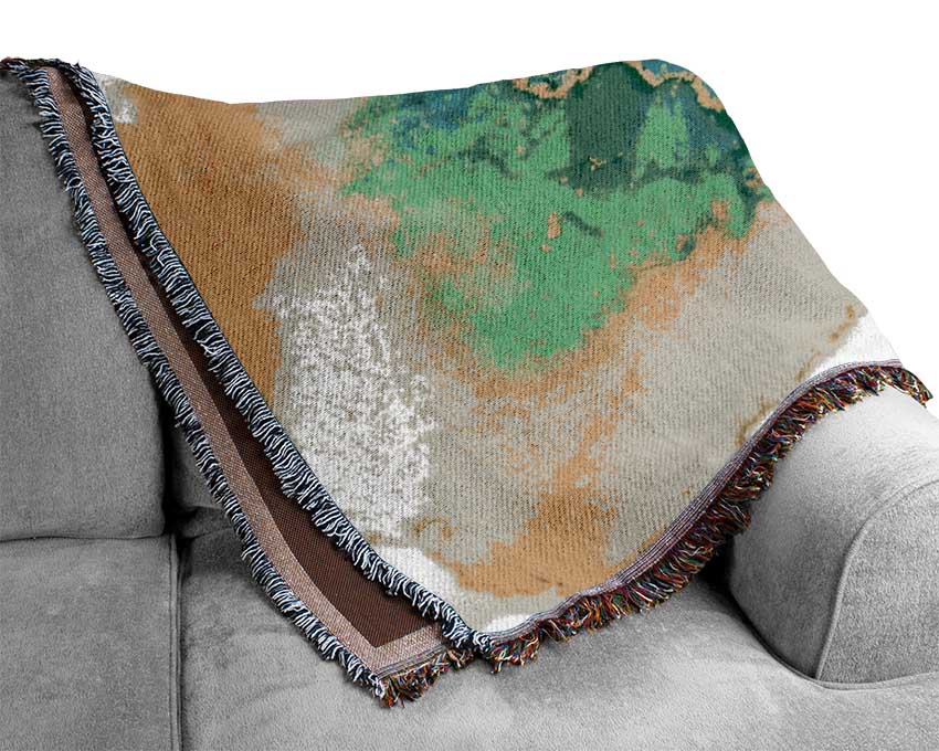 The Green And Blue Gold Wash Woven Blanket
