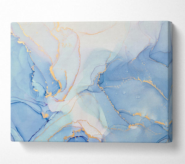Picture of The Light Blue Flow Glitter Canvas Print Wall Art