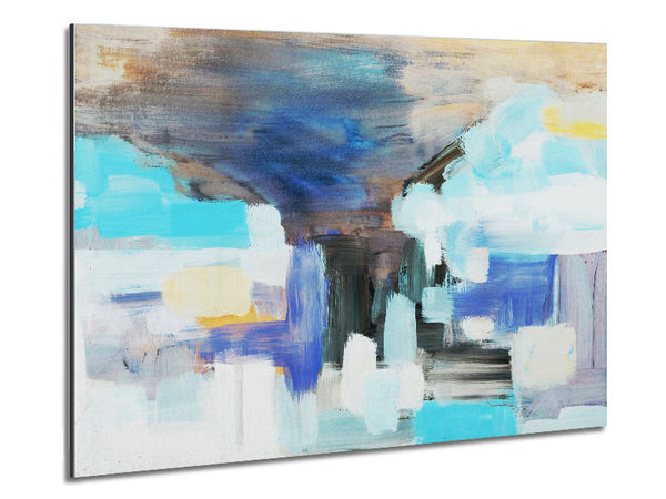 Chalk Cloud Blue Metal Print