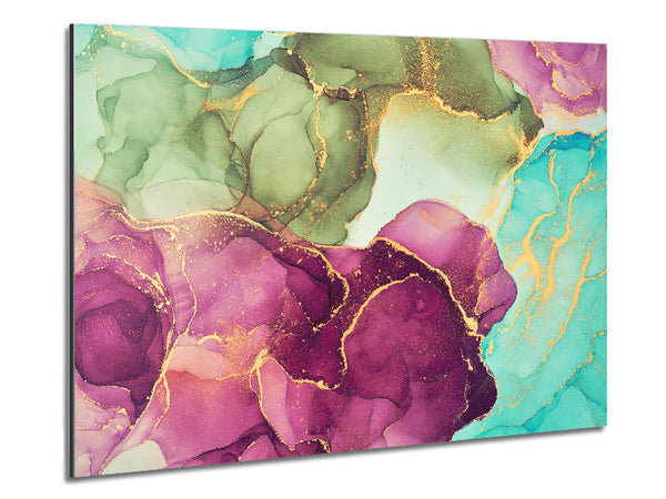Deep Purple Glitter Metal Print